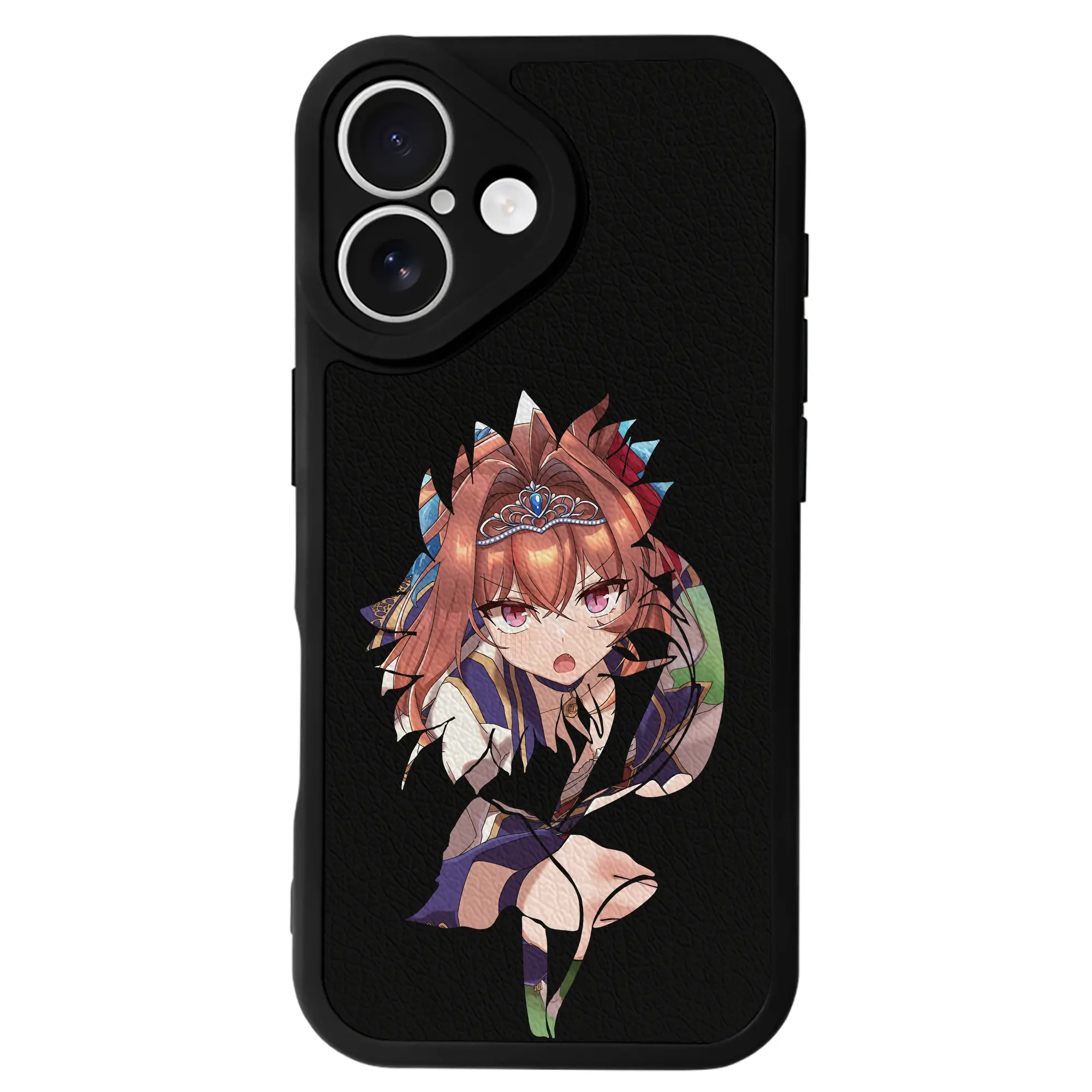 ウマ娘 プリティーダービー グッズ ダイワスカーレット - IPhone 16シリーズ対応 ・ シリコンスマホケース ・ レザー調 ・ 高精度フィット ・ 耐衝撃 ・ ワイヤレス充電対応 ・ 精密カット